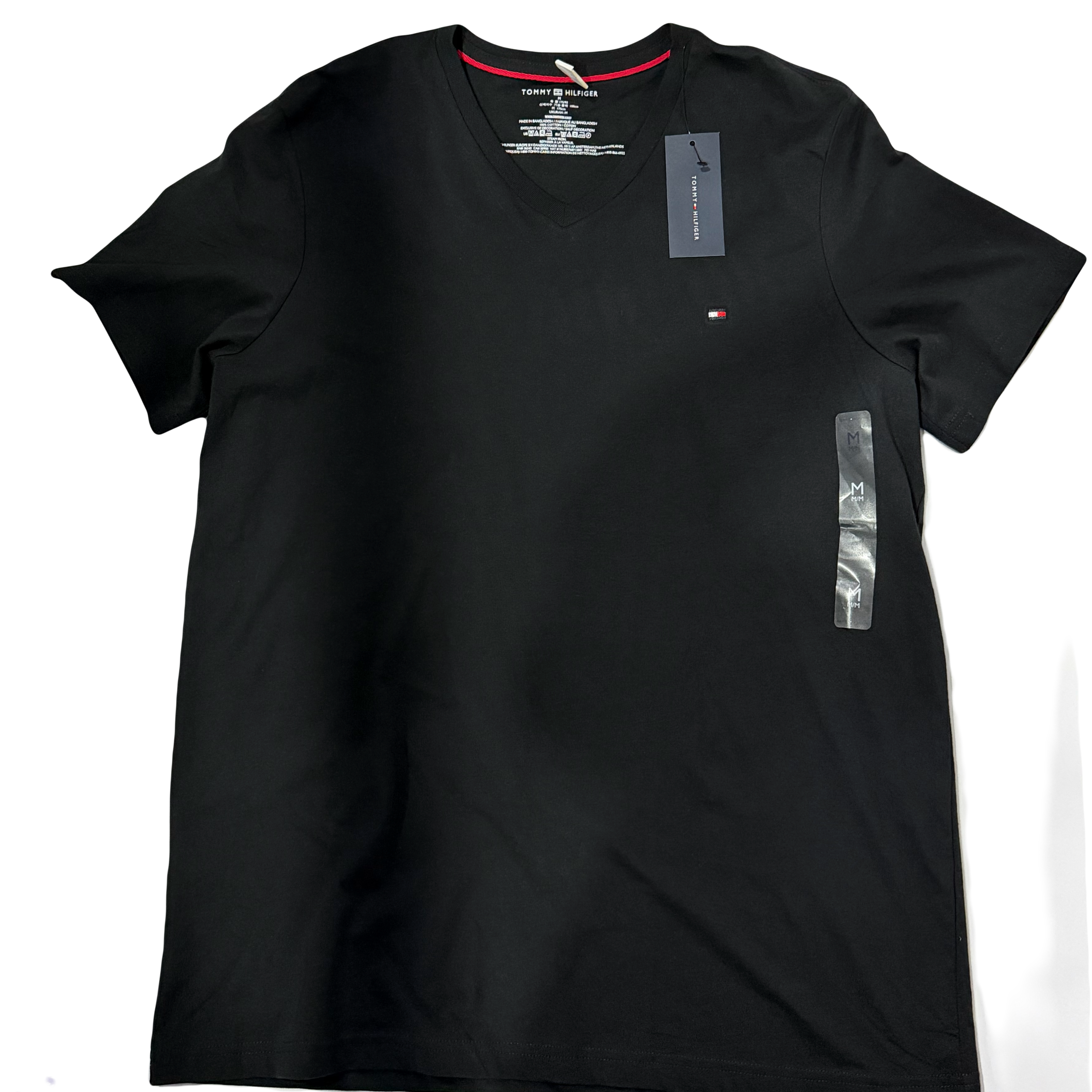 CAMISA TOMMY CUELLO V NEGRA TALLA M