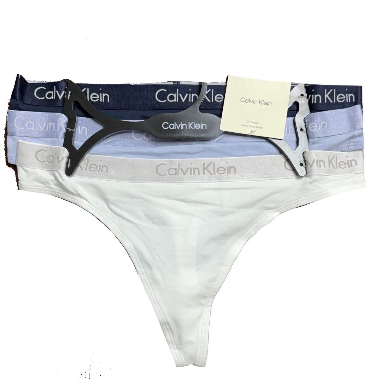 SET DE PANTYS TIPO HILO CALVIN KLEIN TALLA M